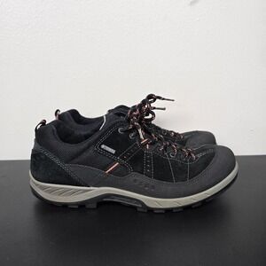 Ecco Shoes Womens 40 Black Yura GTX‎ Gore Tex Trail Hiking Walking Golfing